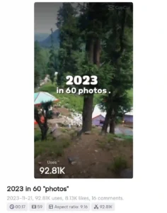 2023 in 60 Photos Capcut Template