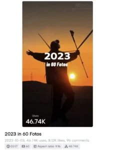 2023 in 60 Photos Capcut Template