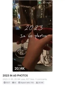 2023 in 60 Photos Capcut Template