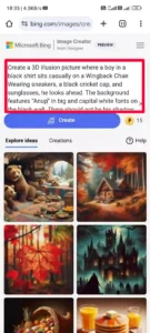Bing AI 3D Wings Name image Generator