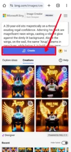 Bing AI 3D Free Fire T Shirt Name Image Generator