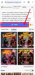 Bing AI Valentine Day Couple T Shirt Name Image Generator