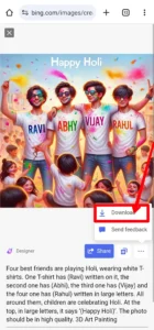 Bing AI 4 BestFriends Holi T Shirt Name Image Generator