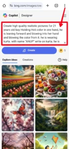 Bing AI Happy Holi T Shirt Name Image Generator