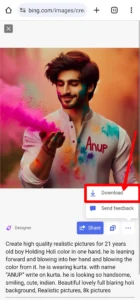 Bing AI Happy Holi T Shirt Name Image Generator