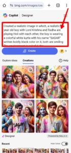 Bing AI Krishna Holi T Shirt Name Image Generator