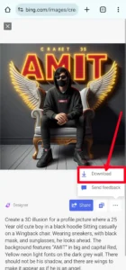 Bing AI Chair Neon Wings Name Image generator