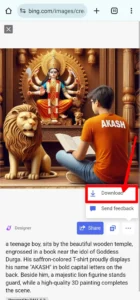 Bing AI Durga Puja T Shirt Name Image Generator .webp