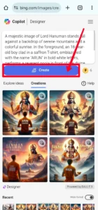 Bing AI Hanuman Jayanti T Shirt Name Image generator