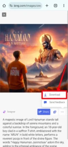 Bing AI Hanuman Jayanti T Shirt Name Image generator