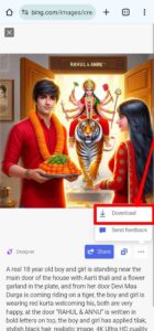 Bing AI Navratri Couple Name Image Generator