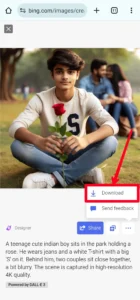Bing AI Park Rose Name Photo generator