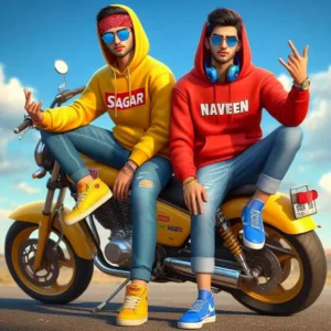 Bing Biker Best Friends T Shirt Name Photo generator