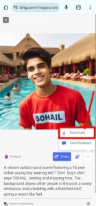 Bing AI Swimming Pools T Shirt Name Photo generator