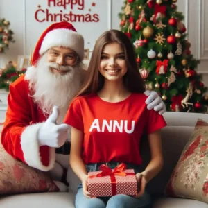 christmas girl name ai photo editing