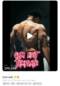 Gym Shake Capcut Template