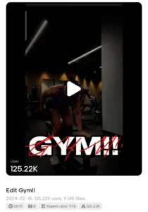 capcut gym reels video editing