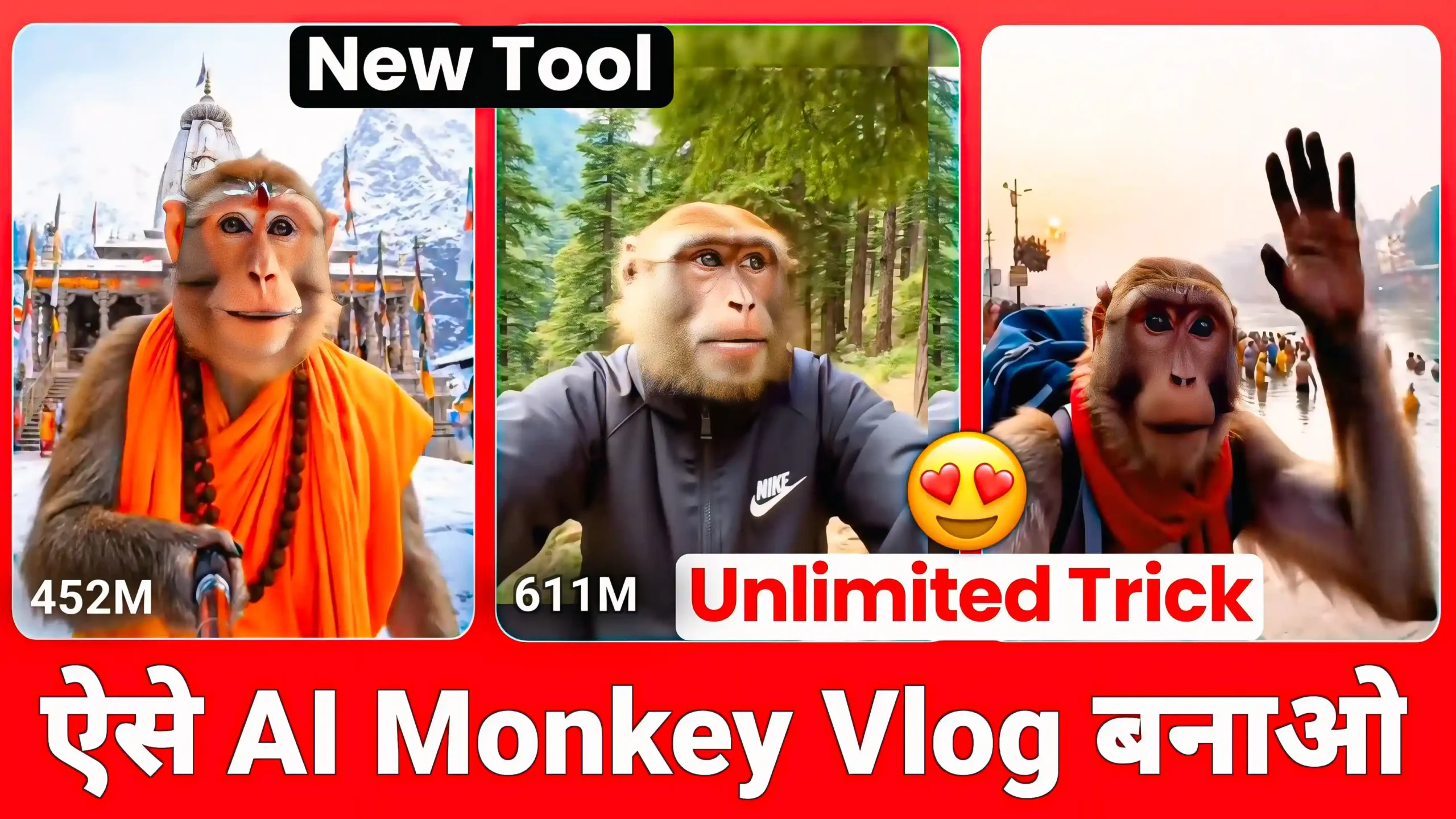 Monkey Vlog AI Video Generator
