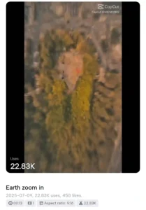 Viral Earth Zoom Effect Capcut Template
