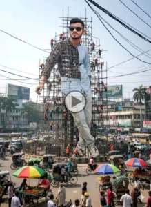 3d statue video editing