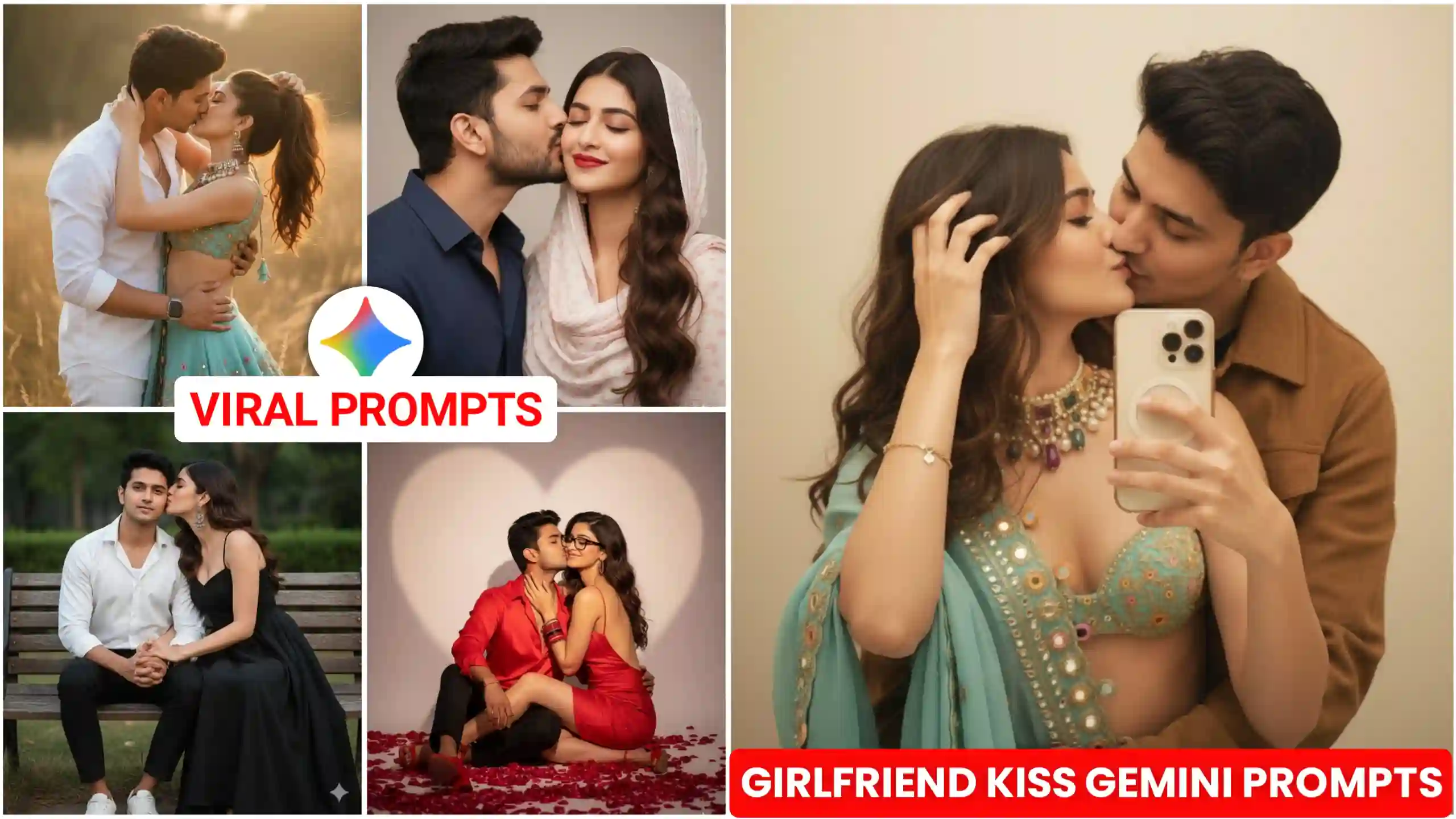 Gemini AI kissing girlfriend photo editing prompts
