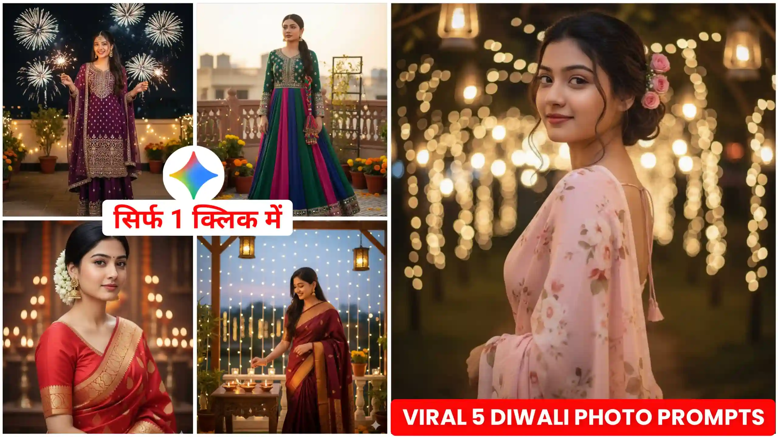 Google Gemini Happy Diwali Girls Photo Editing Prompts