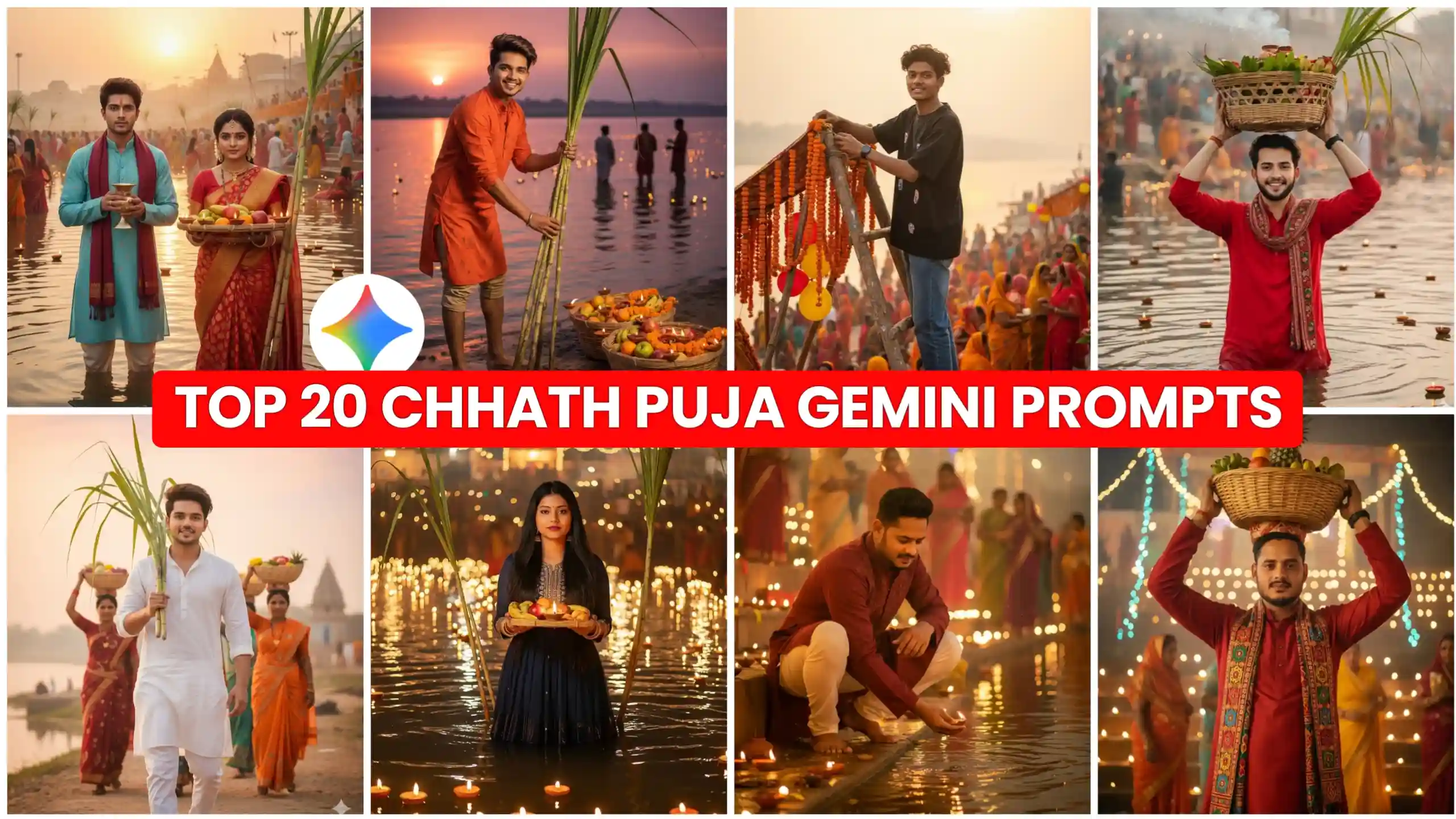 Top 20 Gemini Chhath Puja Photo Editing  Prompts