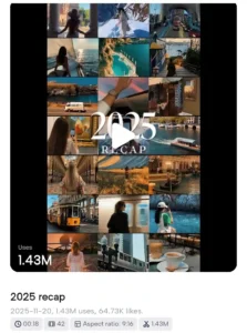 2025 recap moment capcut template