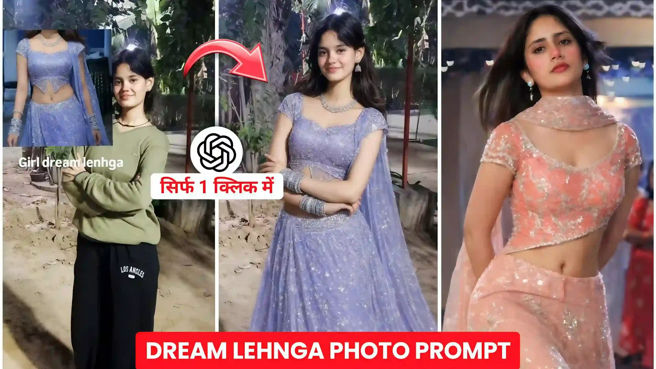 Chatgpt AI Dream Lehnga Photo Editing Prompts