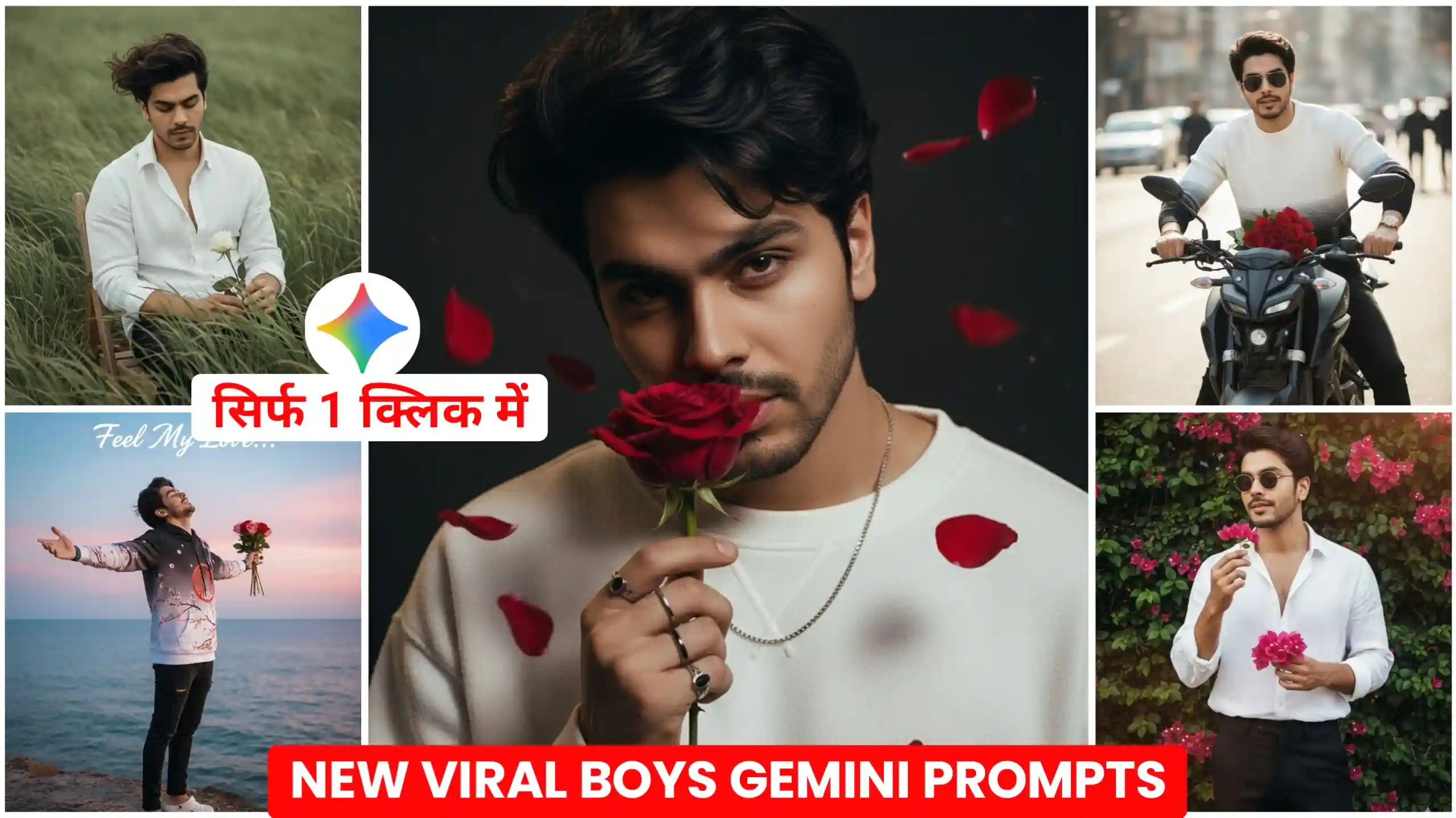 Google Gemini AI Boy Holding Rose Photo Editing Prompts