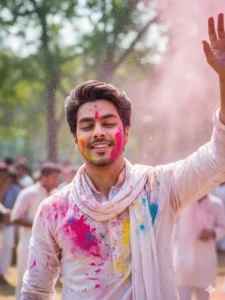 Boy holi photo editing