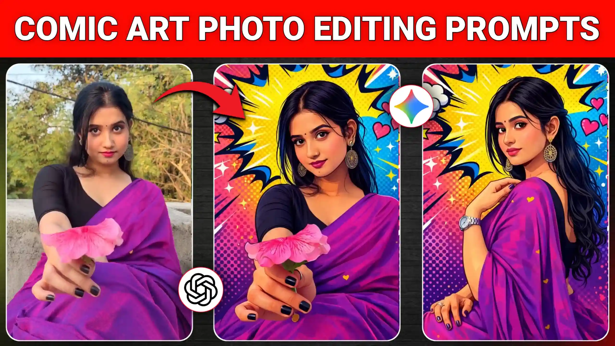 Comic Art Google Gemini Photo Editing Prompts