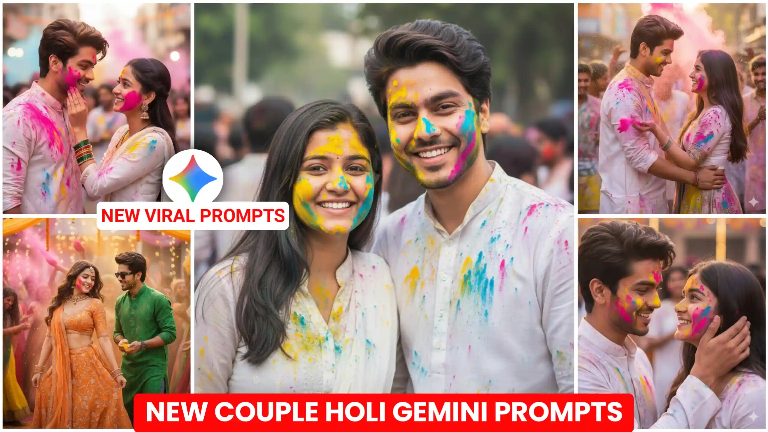 Couples Happy Holi Ai Photo Editing Prompts