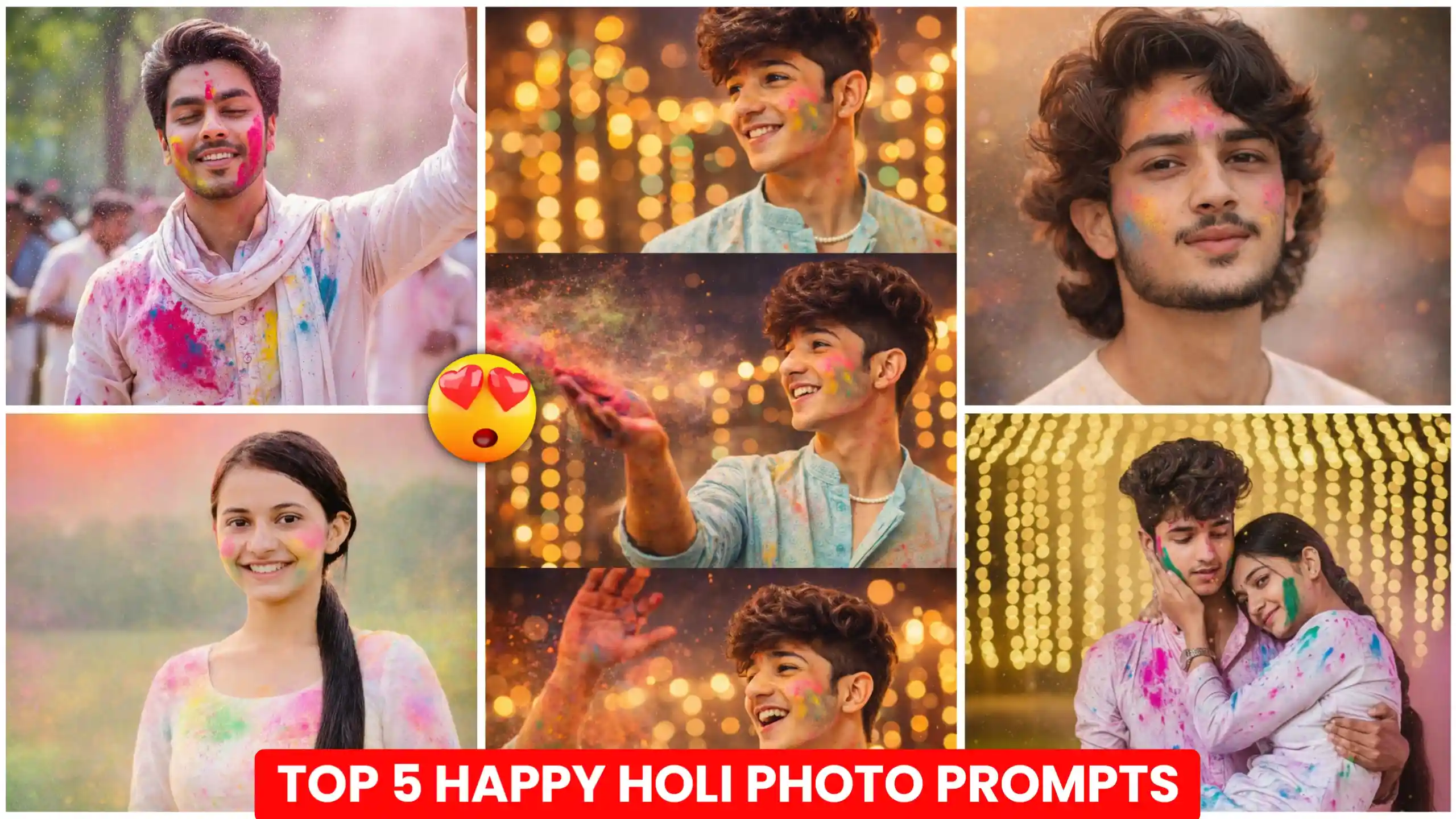 Top 5 Happy Holi Photo Editing Prompts