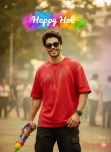 happy holi ai photo editing