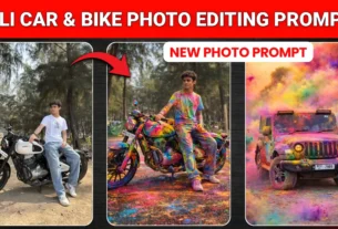 Holi Bike & Car Ai Photo Editing Prompt