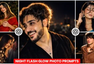 Night Flash Glow Photo Editing Prompts