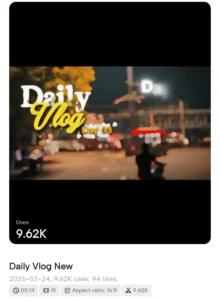 daily mini vlog video editing in capcut