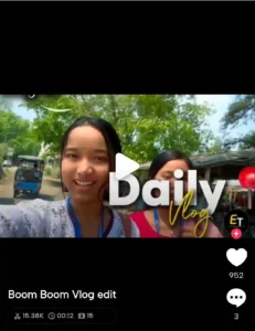Mini vlog Capcut template
