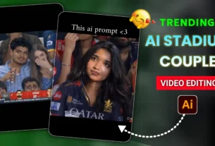 Cricket Stadium Couple AI Video Editing Prompts