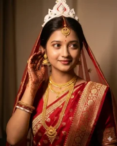 bengali wedding bride look ai photo