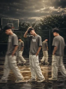 cinematic motion streetwear prompt