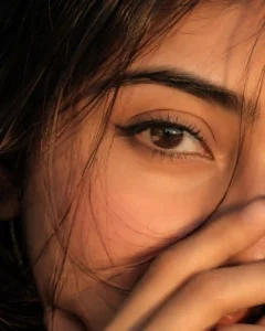 Girl eyes close up photo editing
