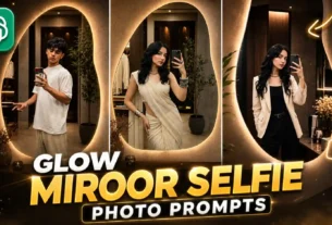 Glow Miroor Selfie Photo Prompts