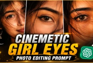 Golden Hour Close-Up Eyes Girl Al Photo Editing