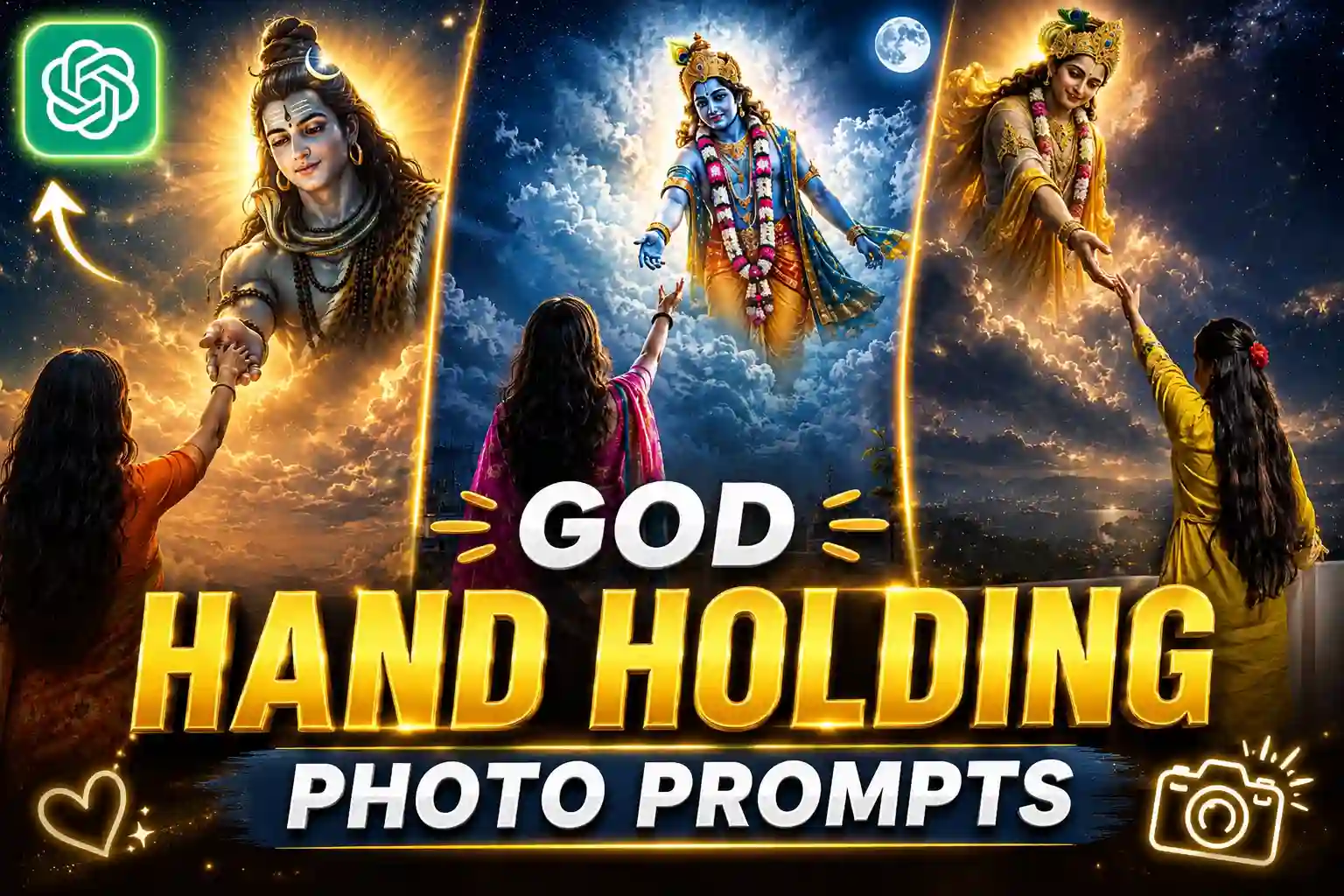 Krishna Ji Hand Hold Photo Editing Prompts