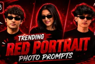 Red Background DP Photo Prompt