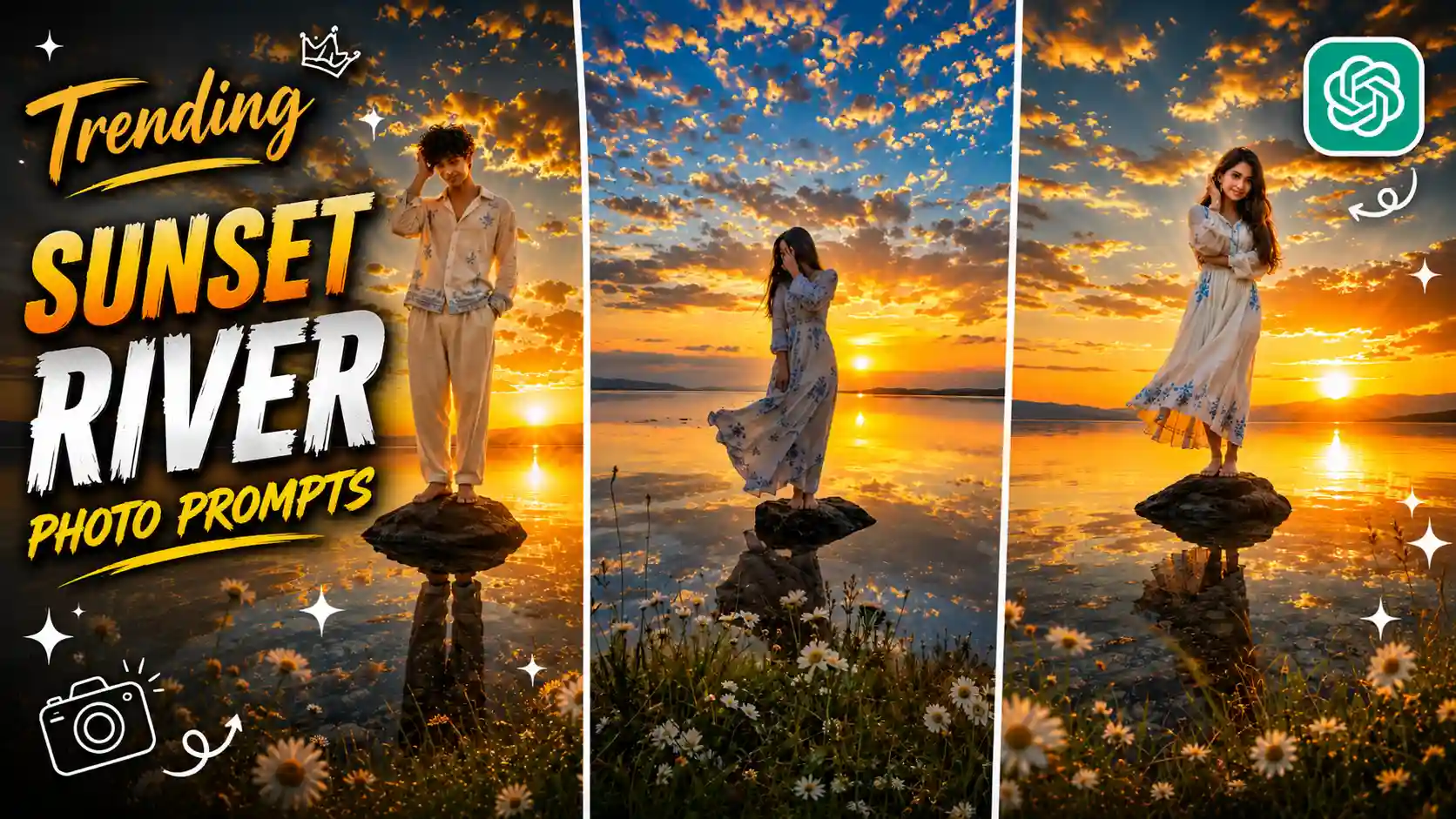 Viral Sunset River Photo Editing Prompts