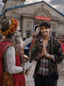 kedarnath trip photoshoot ai photo editing prompt for boy