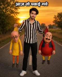 Motu Patlu hanging funny photo editing